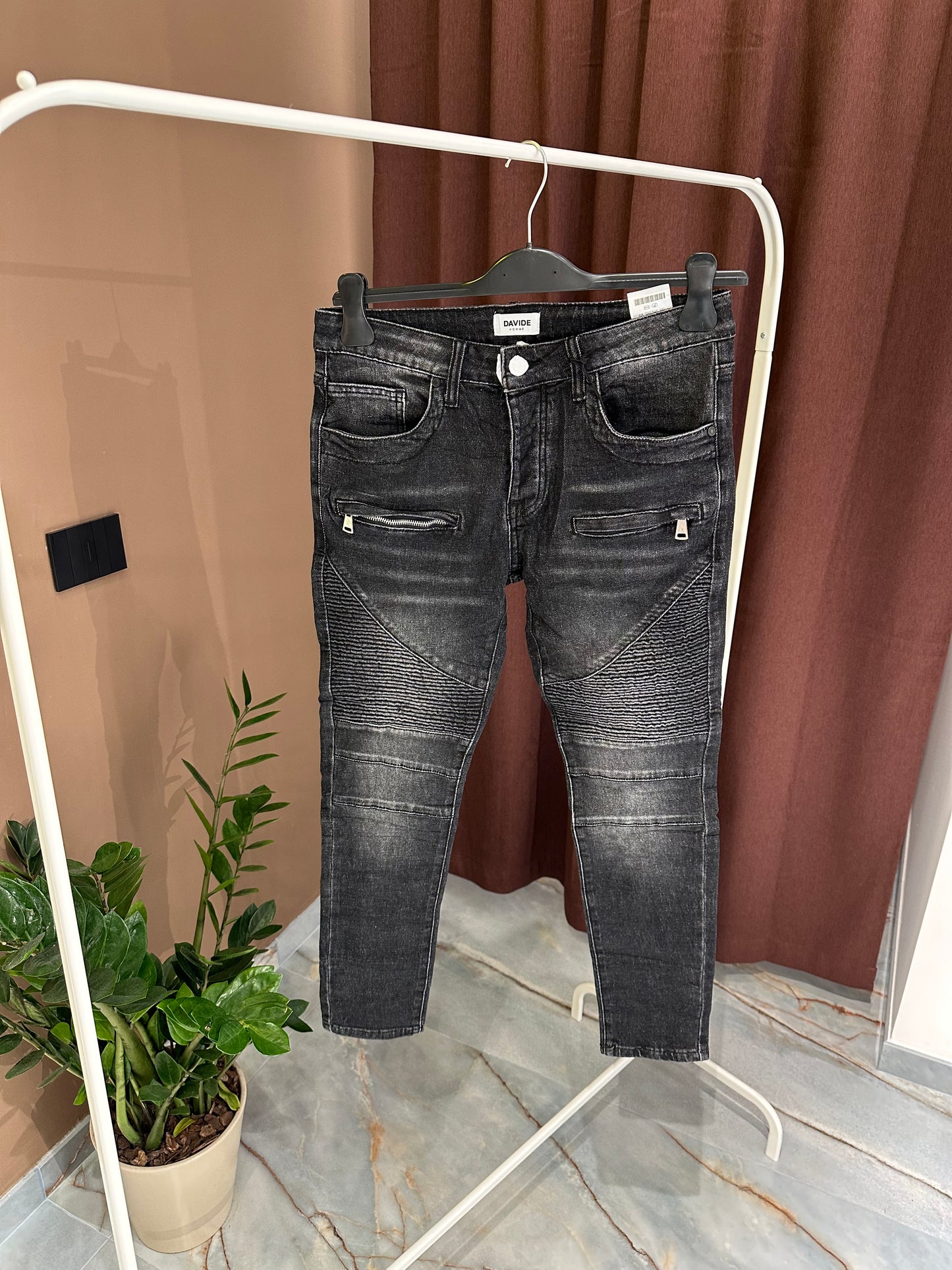JEANS BIKER BLACK