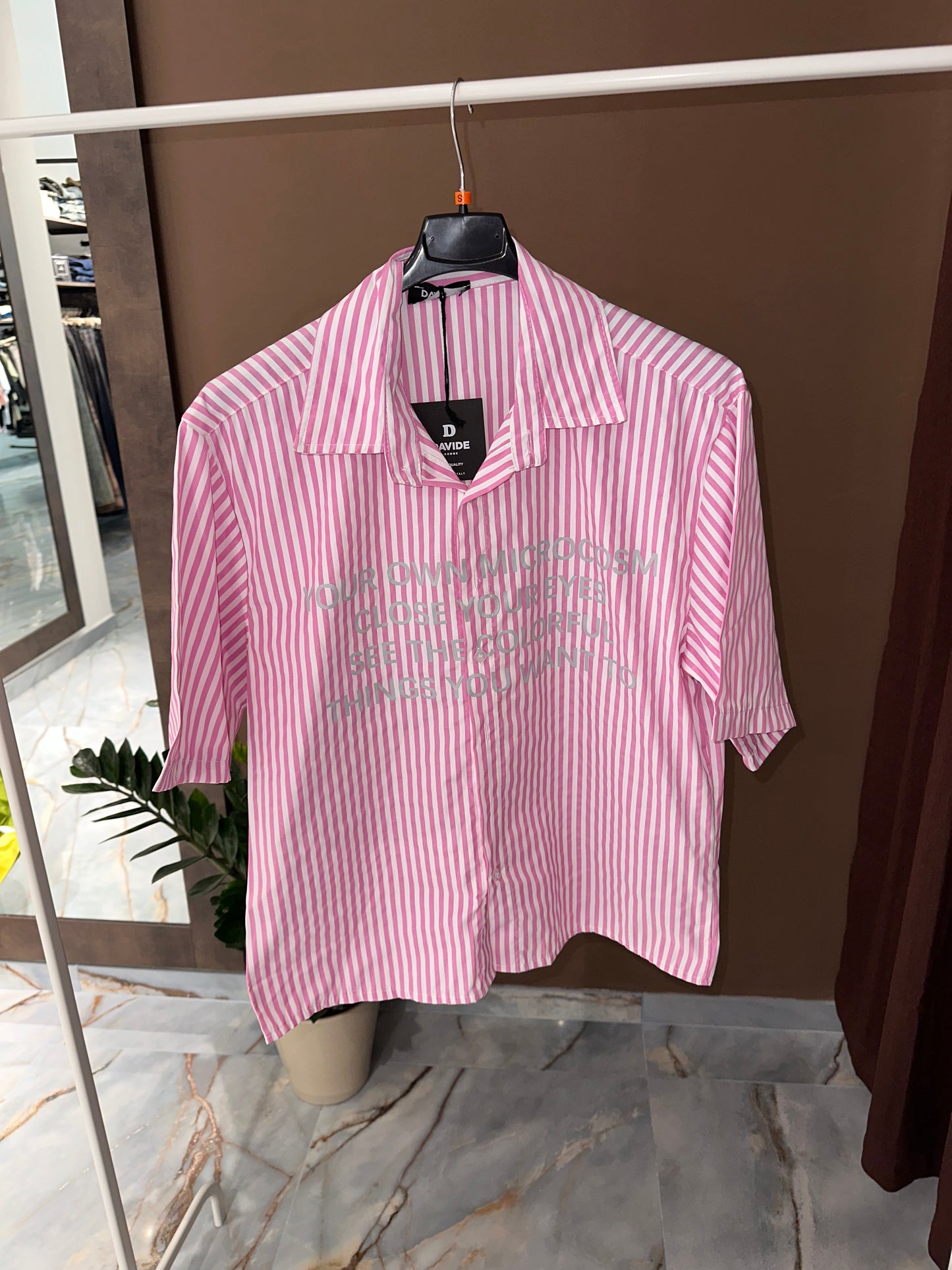 CAMICIA ROSA RIGHE