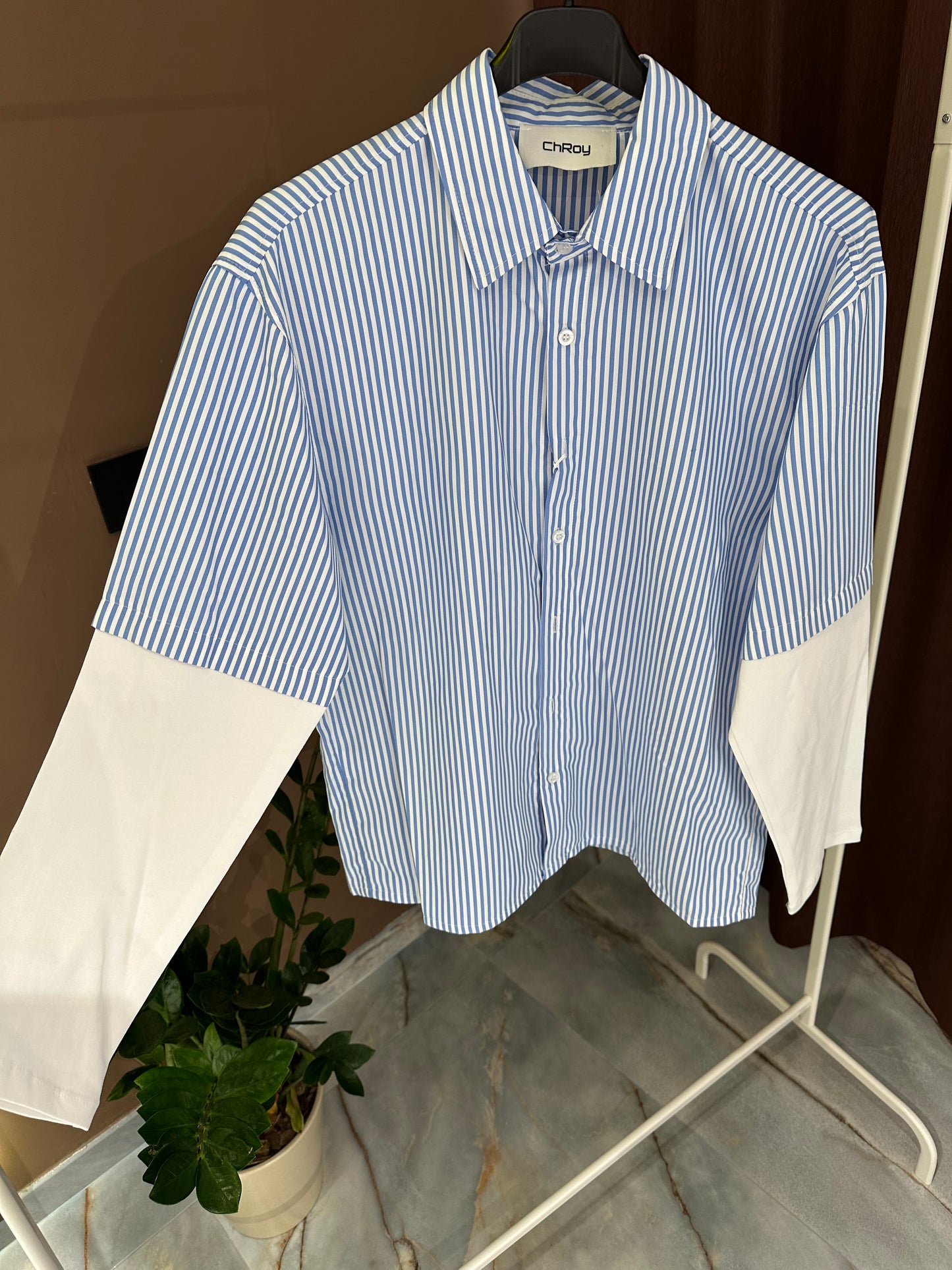 CAMICIA DOUBLE BLUE