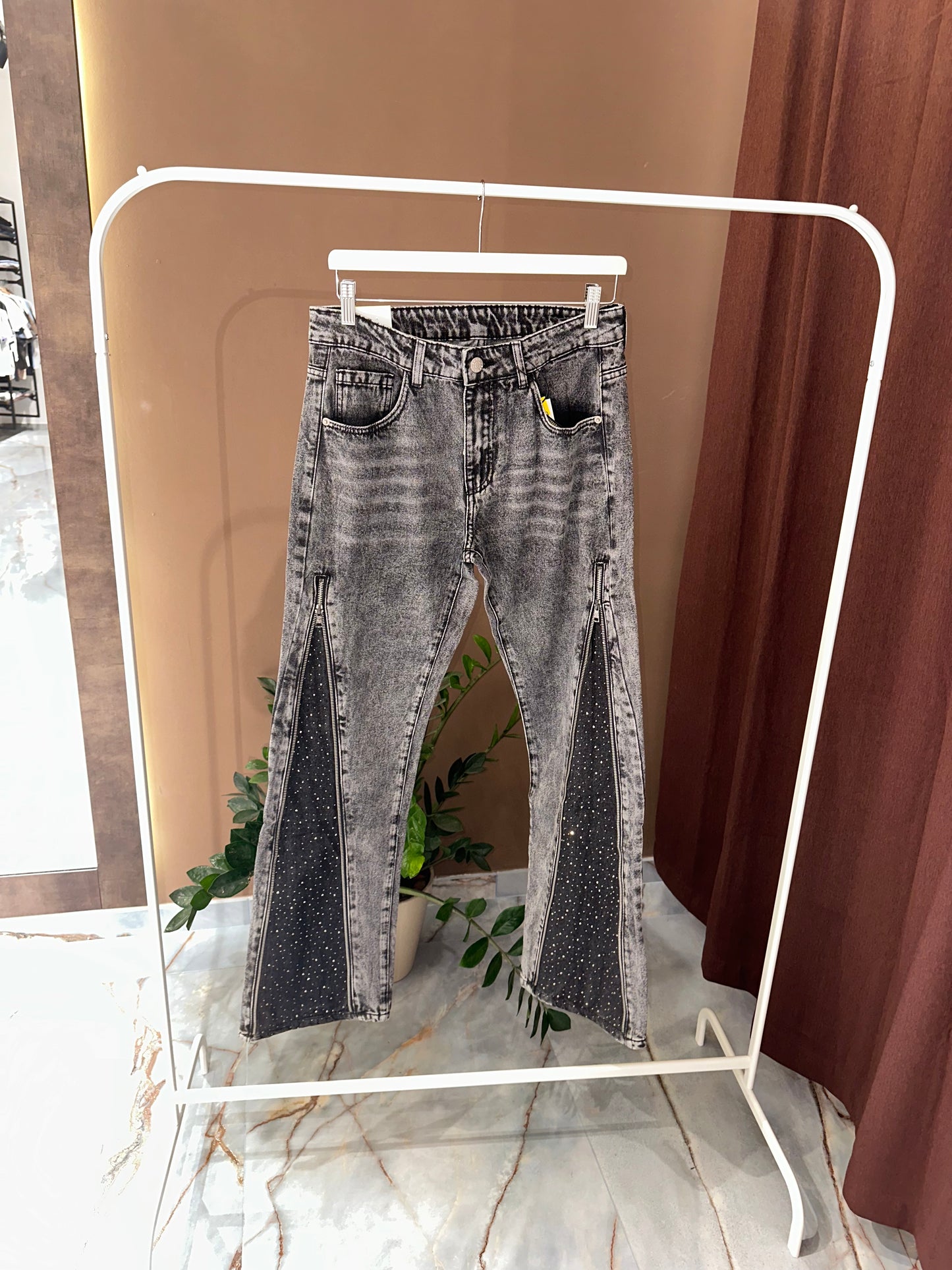 JEANS ZIP DIAMOND