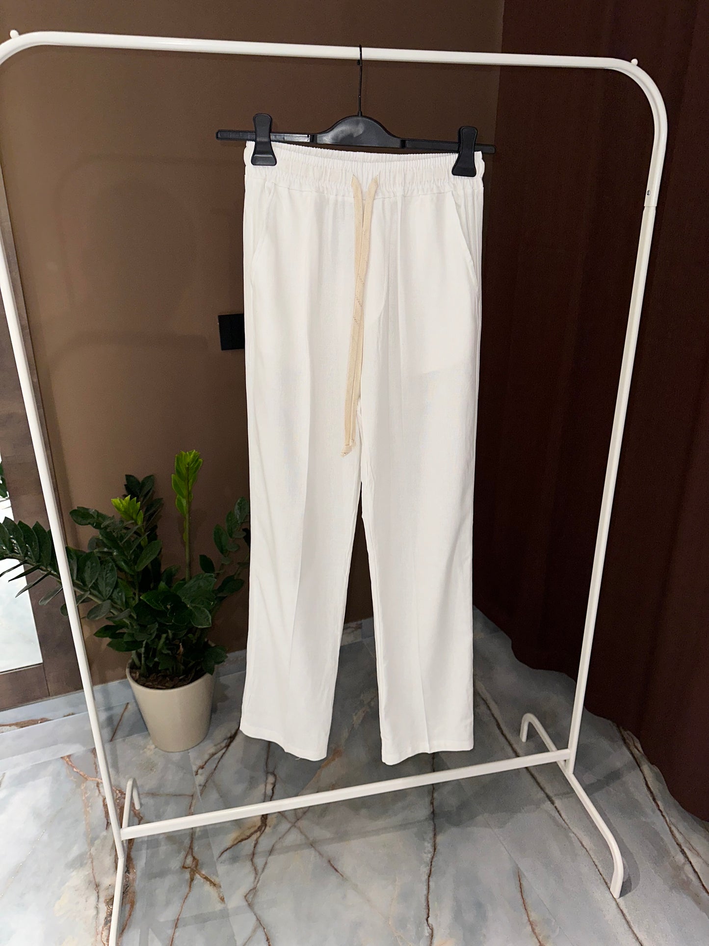 PANT PALAZZO MISTO LINO