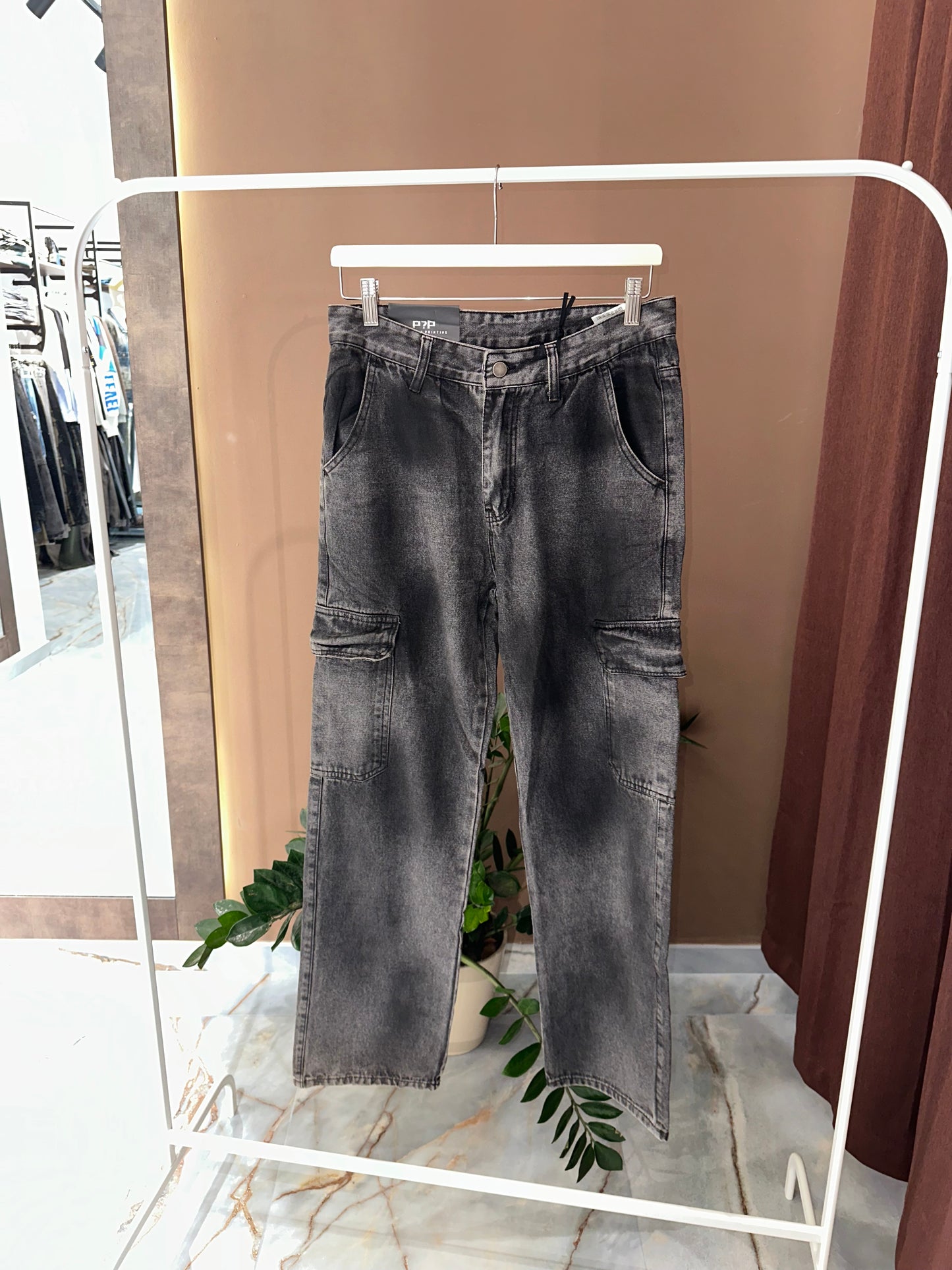 JEANS CARGO SFUMATO