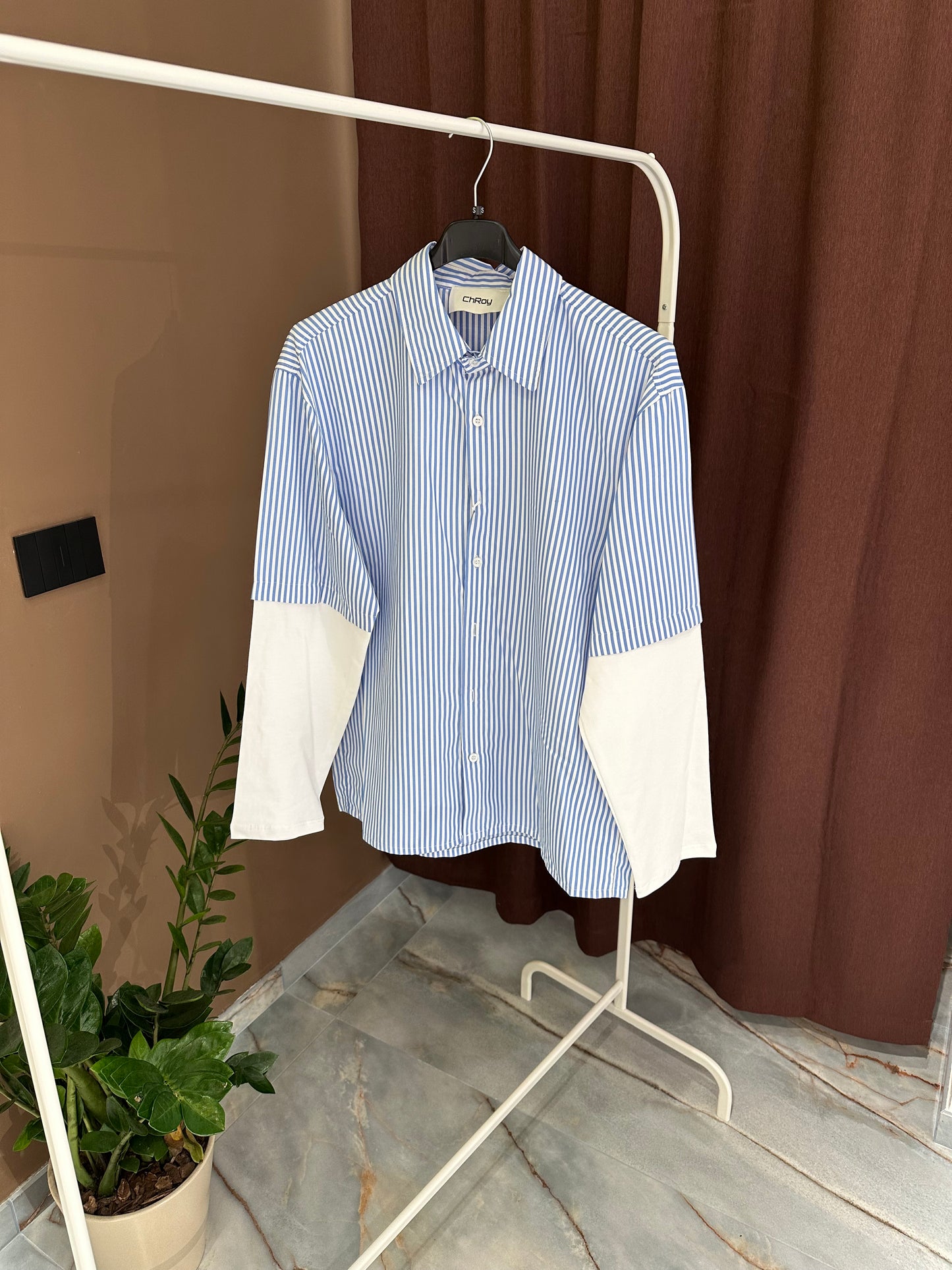 CAMICIA DOUBLE BLUE