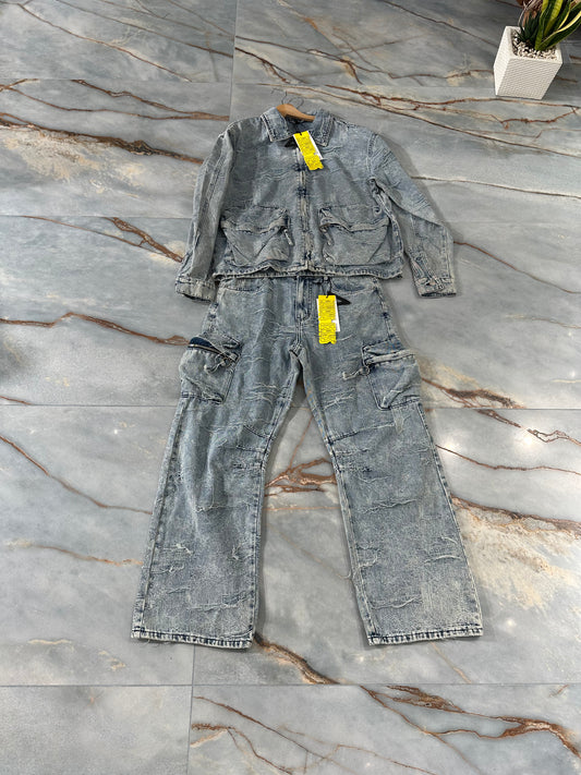 COORDINATO IN DENIM STRAPPATO