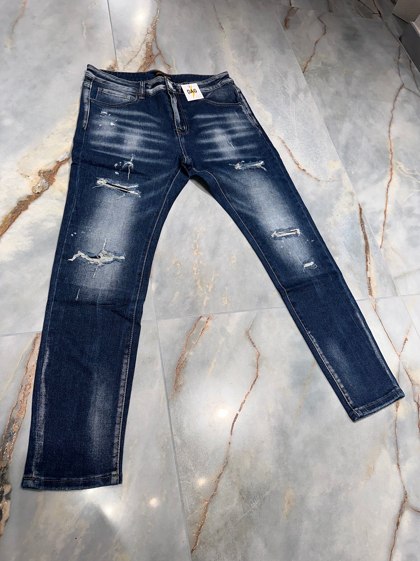 JEANS SKINNY STRAPPATO