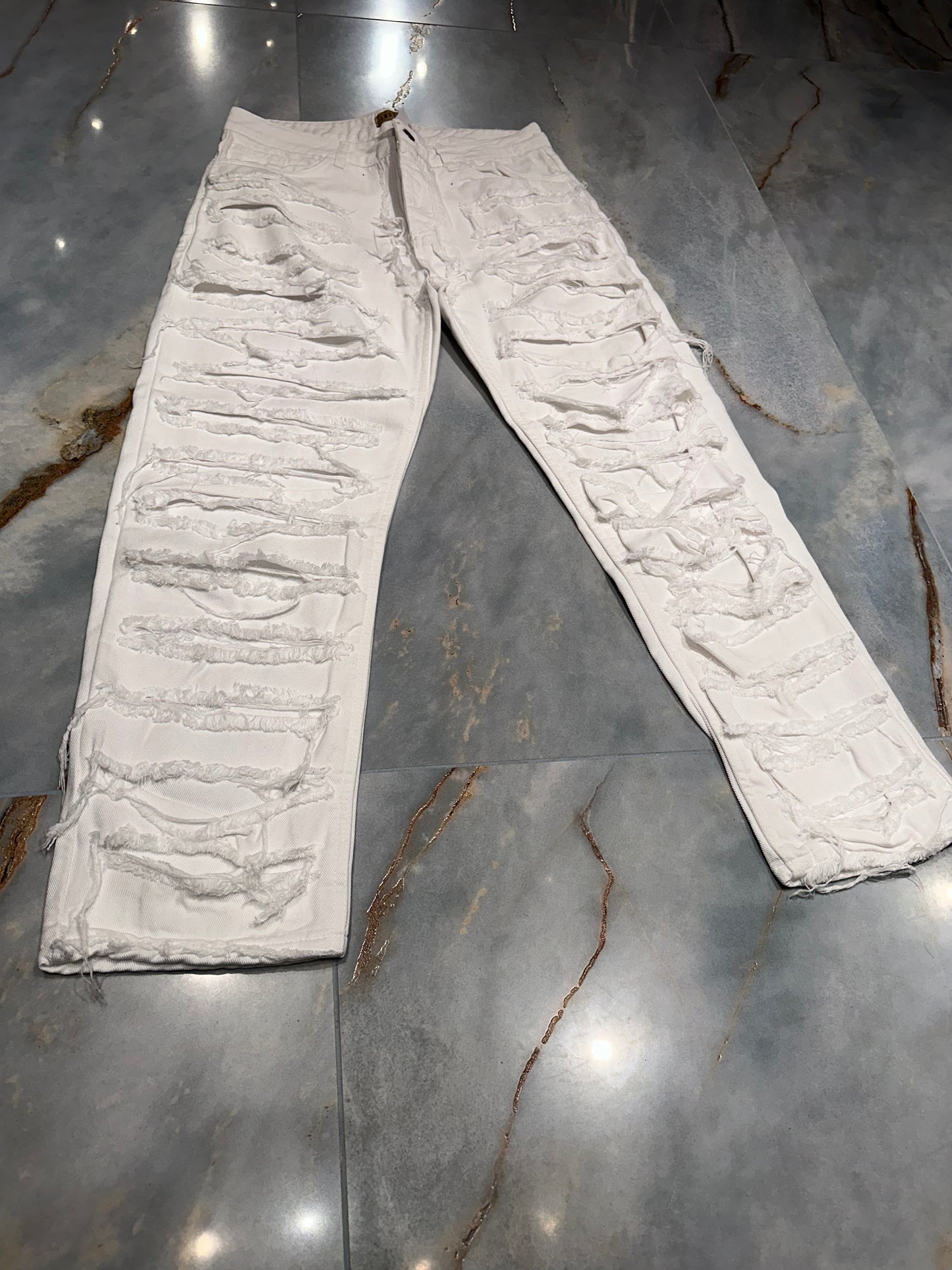 JEANS STRAPPATI WHITE