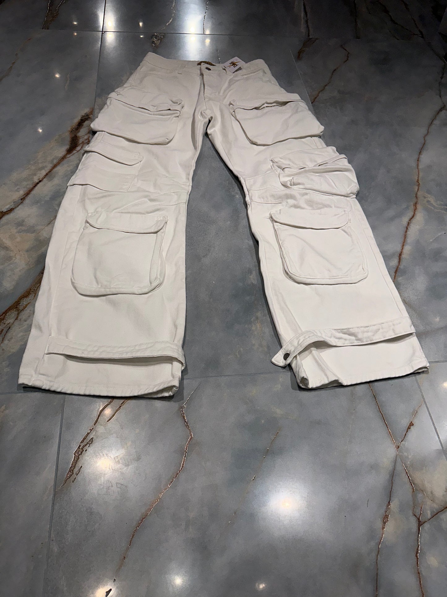 JEANS CARGO WHITE