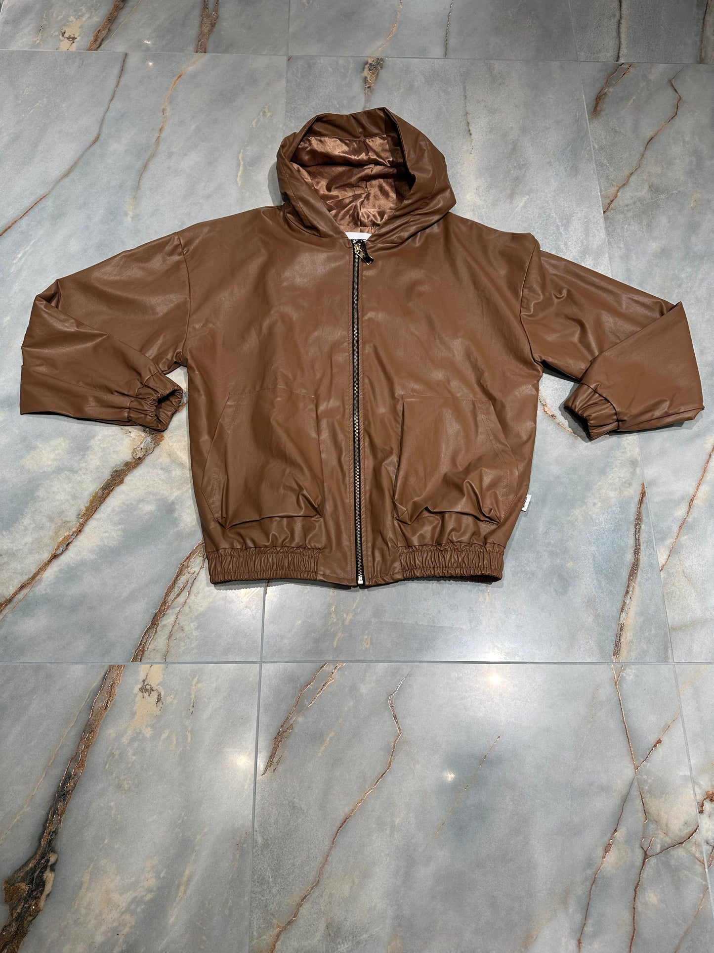 COORDINATO IN PELLE BROWN