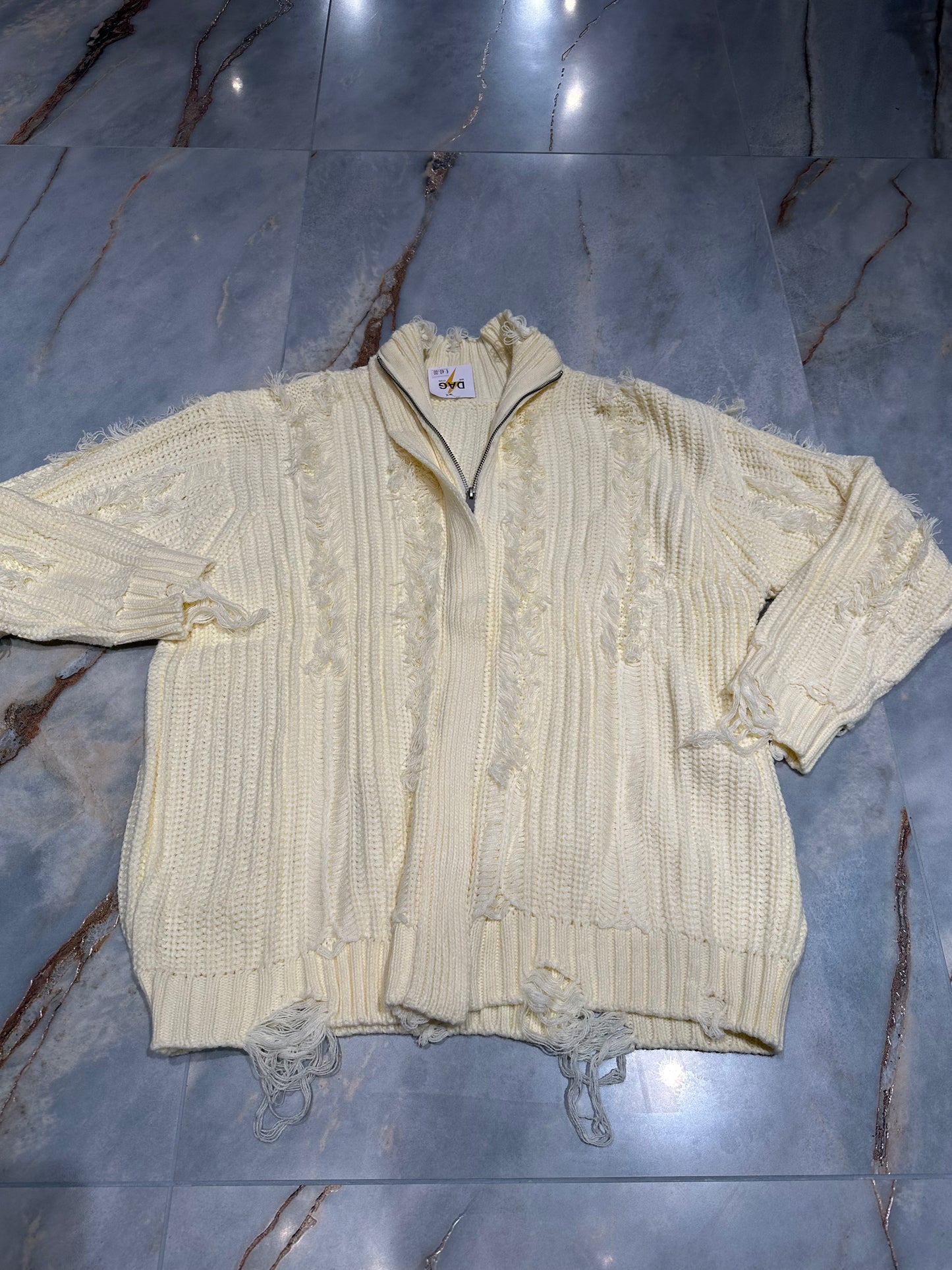 CARDIGAN ZIP PANNA