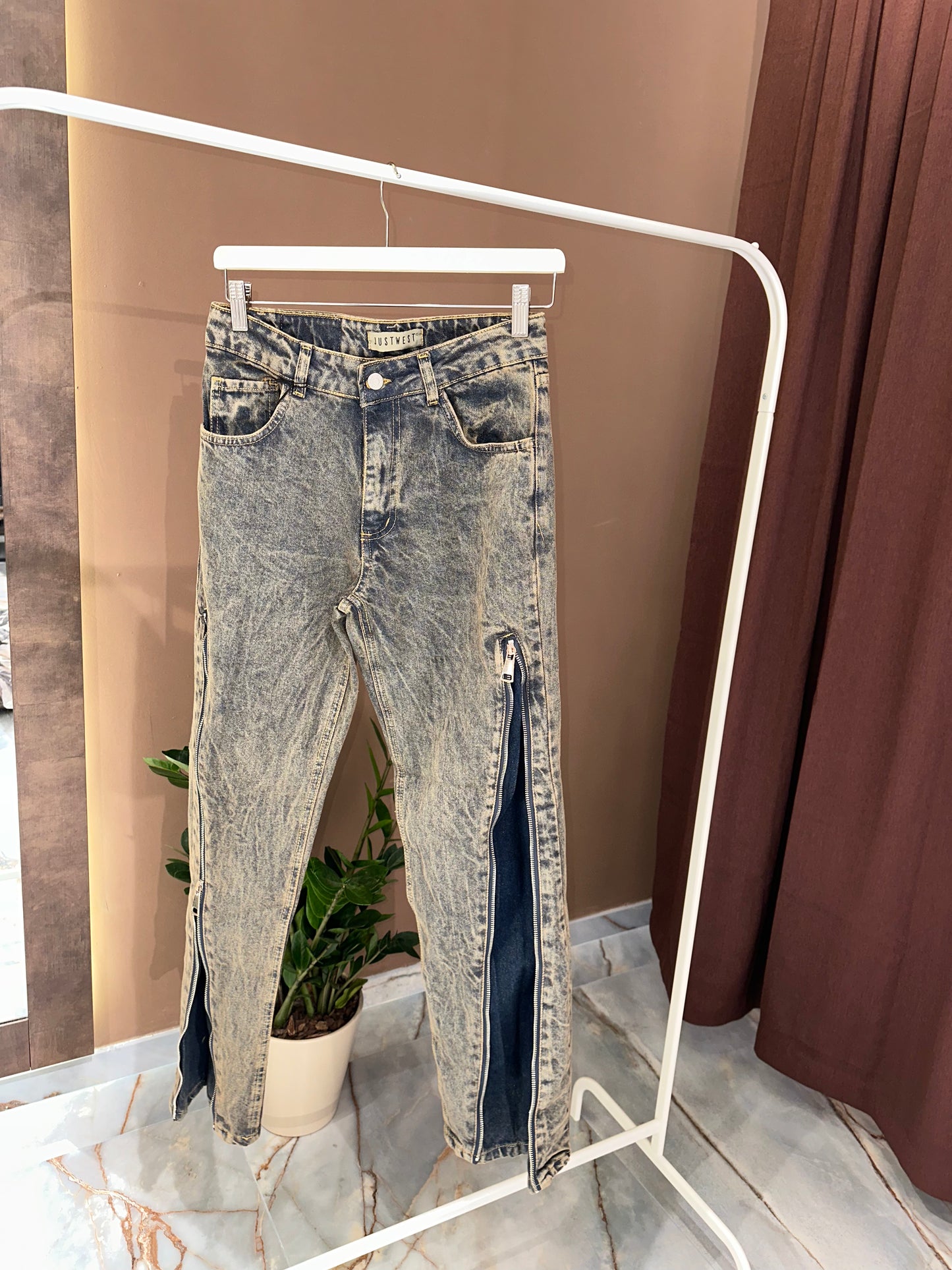 JEANS FLARE ZIP