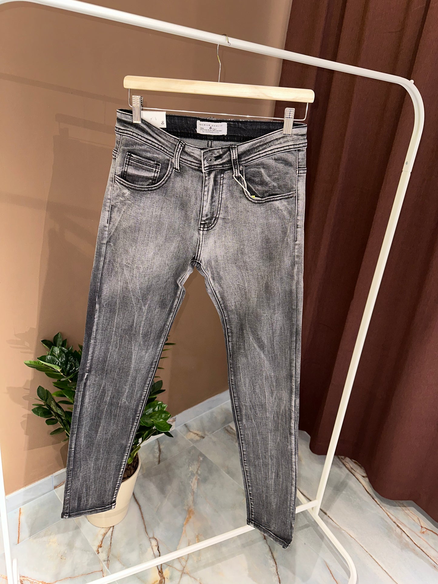 JEANS SKINNY GRIGIO