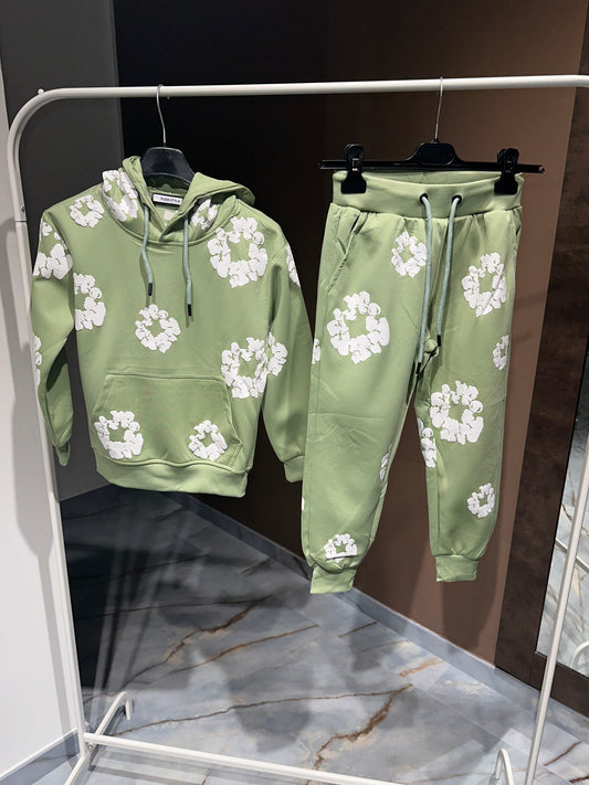 COORDINATO TUTA A FIORI