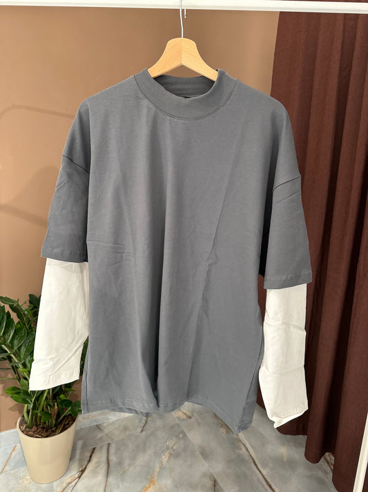 T SHIRT DOUBLE GREY
