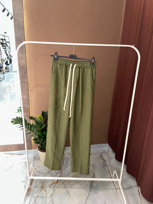 PANT PALAZZO MISTO LINO