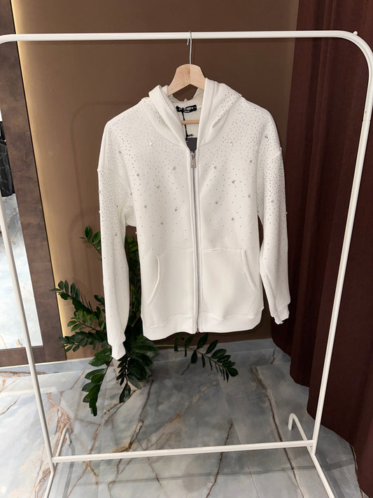 FELPA ZIP DIAMOND