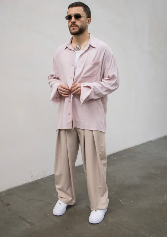 CAMICIA BASIC OVER PINK