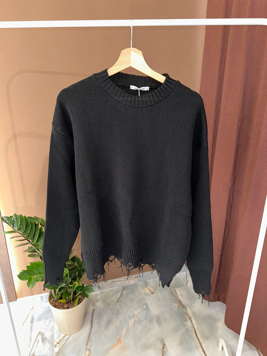 MAGLIONE SFRANGE BLACK