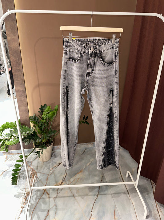 JEANS ZIP DIAMOND