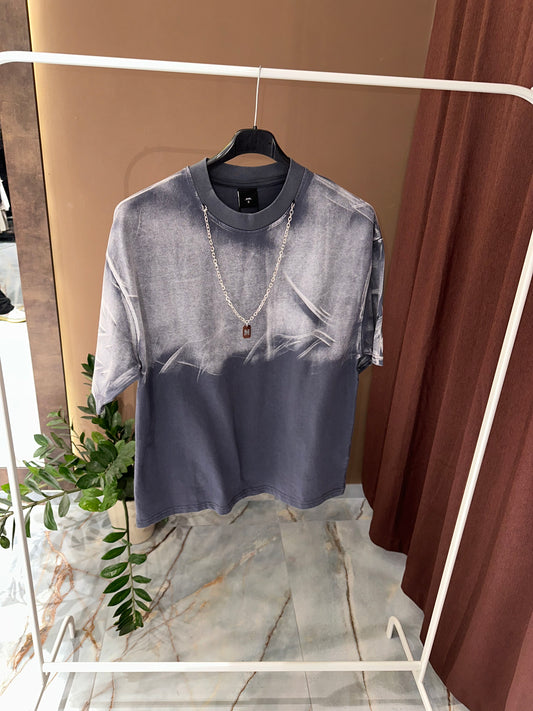 T SHIRT SFUMATA CON CATENA REMOVIBILE