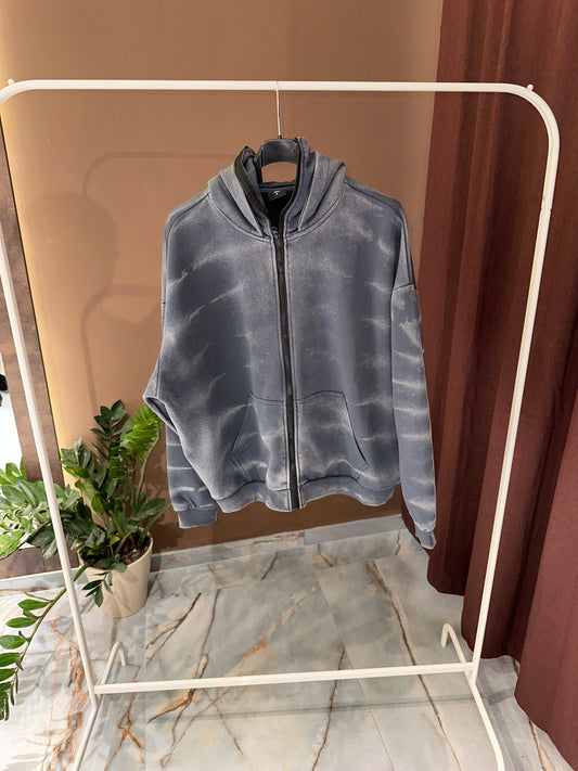 FELPA DOPPIO CAPPUCCIO SFUMATA