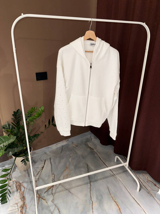 FELPA ZIP DIAMOND