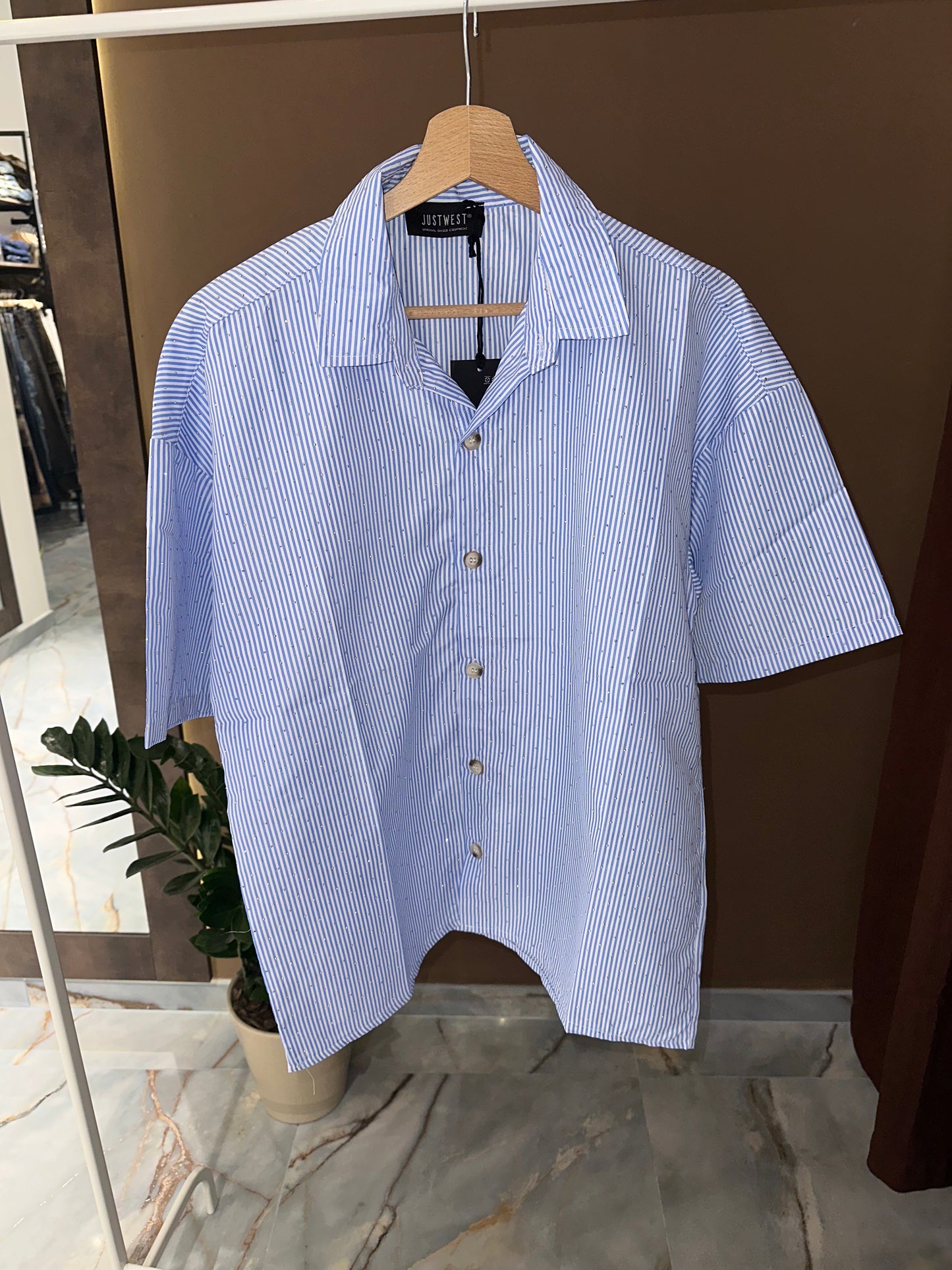 CAMICIA BRILLANTINATA