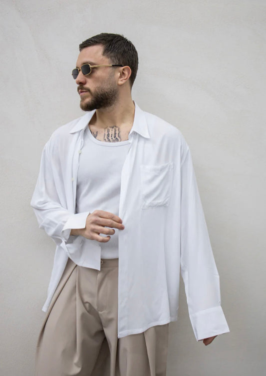 CAMICIA BASIC OVER WHITE