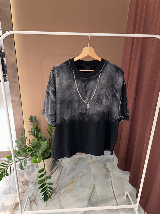 T SHIRT SFUMATA CON CATENA REMOVIBILE