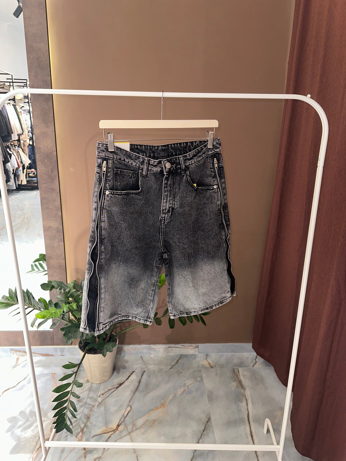 SHORTS ZIP SFUMATO
