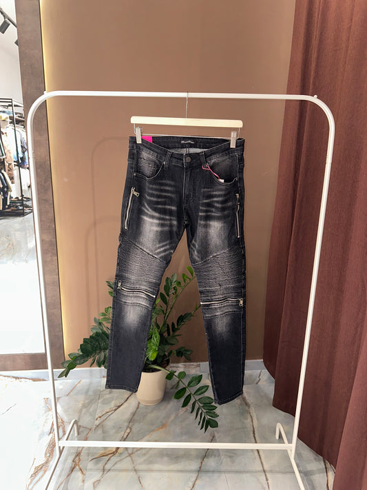 JEANS BIKER BLACK