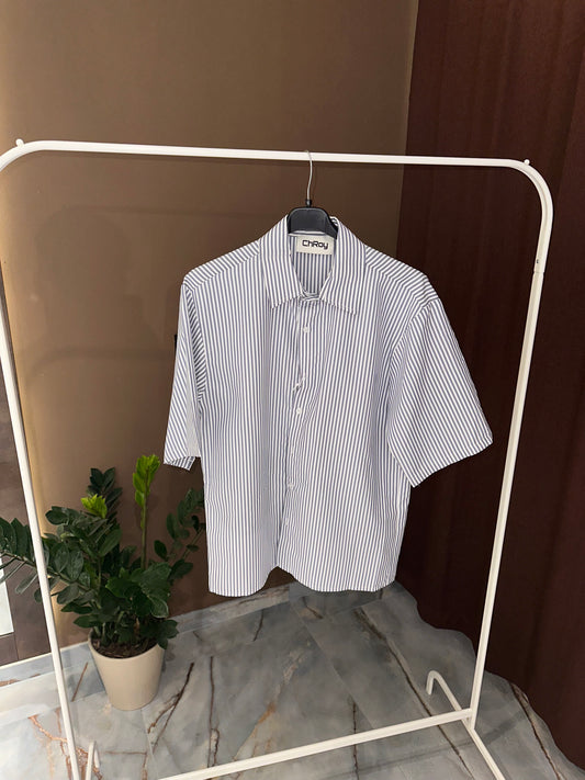 CAMICIA A RIGHE PIOMBO