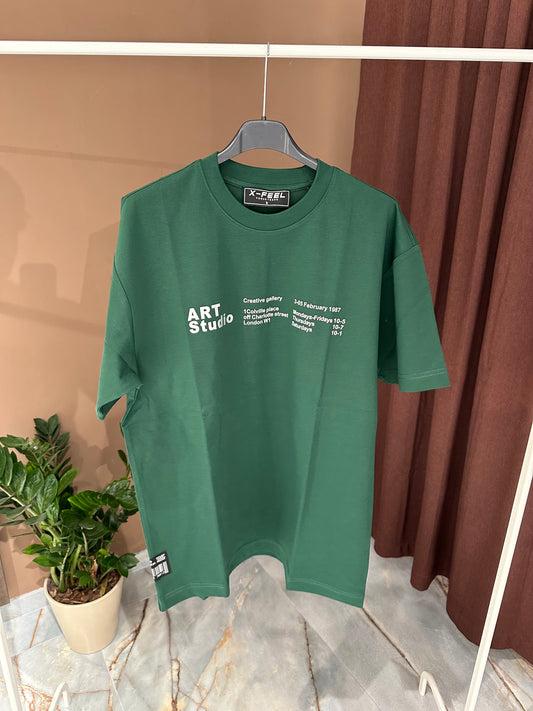 T SHIRT ART STUDIO GREEN