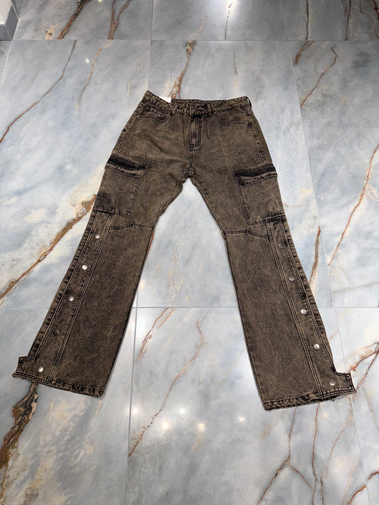 JEANS CARGO SABBIATO