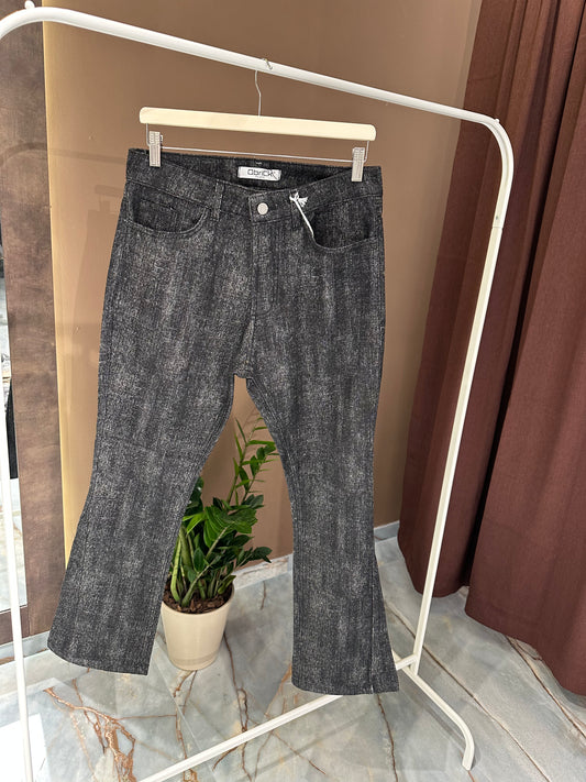 JEANS FLARE NERO BRILLANTINAT0